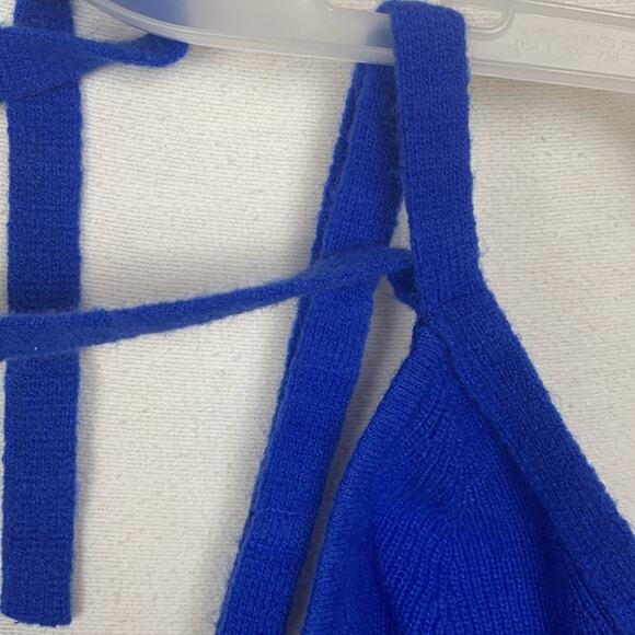 Savage x Fenty womens 2x blue bralette Ms minx knit strappy tie bra casual - Picture 11 of 12